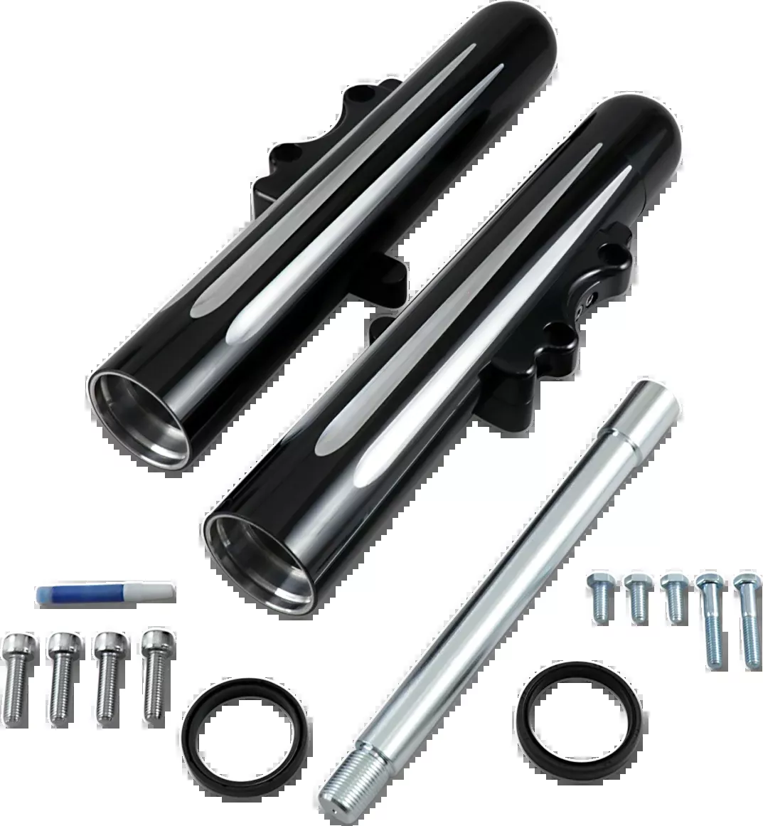 ARLEN NESS Fork Legs - Black Anodized - Deep Cut - Dual Disc 40-512