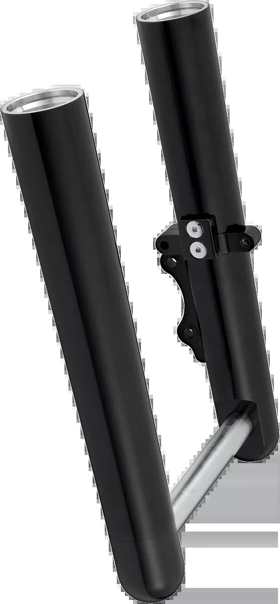 ARLEN NESS Fork Legs - Black Anodized - Hot Legs - Custom Single Disc - Smooth - '00-'06 FLST 06-555