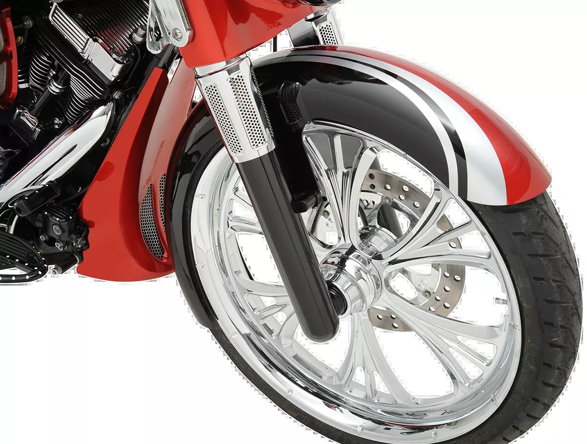 ARLEN NESS Fork Legs - Black Anodized - Hot Legs - Custom Single Disc - Smooth 40-511