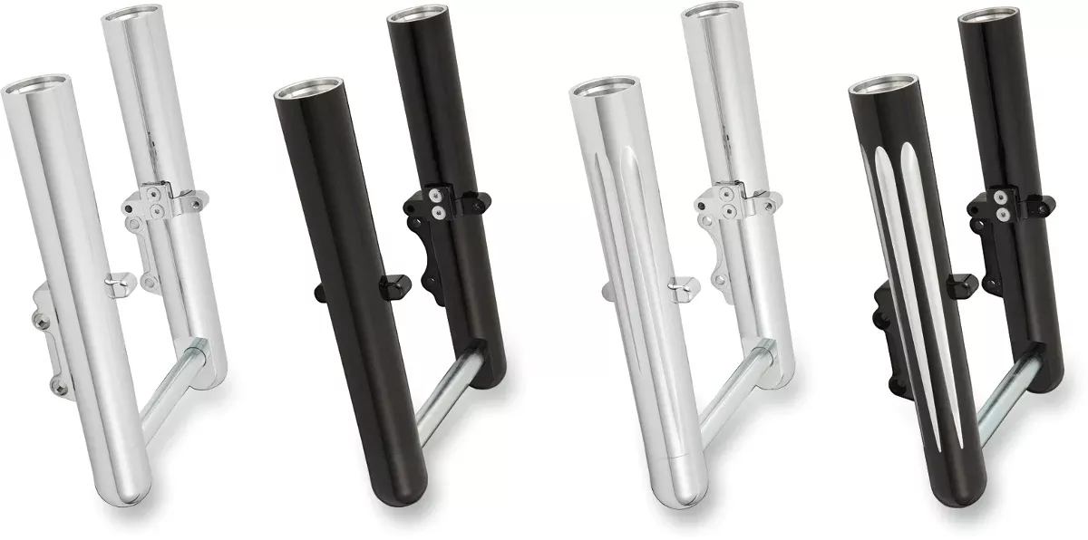 ARLEN NESS Fork Legs - Chrome - Smooth - Dual Disc - '08-'13 FLT 06-500