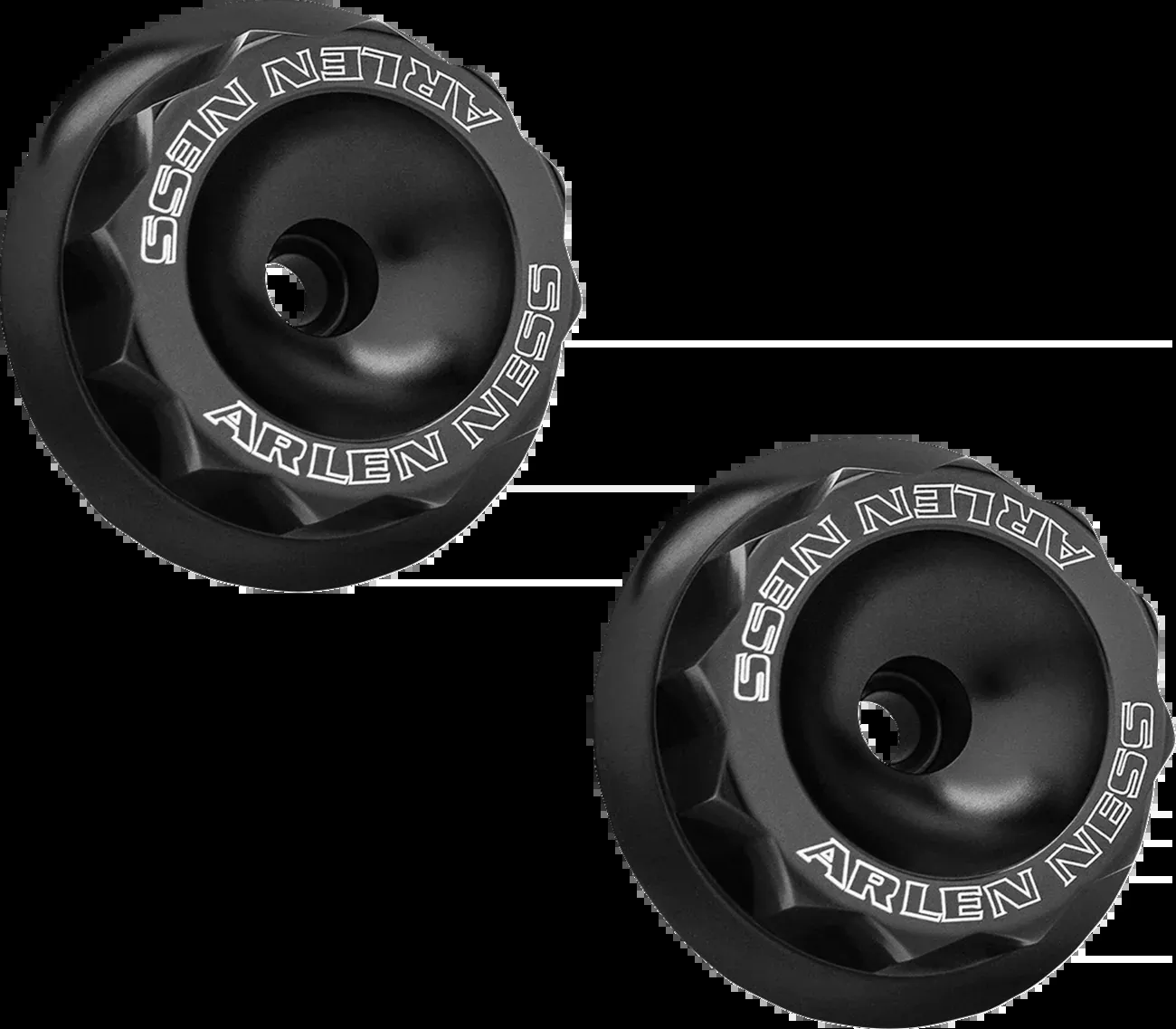 ARLEN NESS Fork Nut Cover - Black Anodized - 120-040