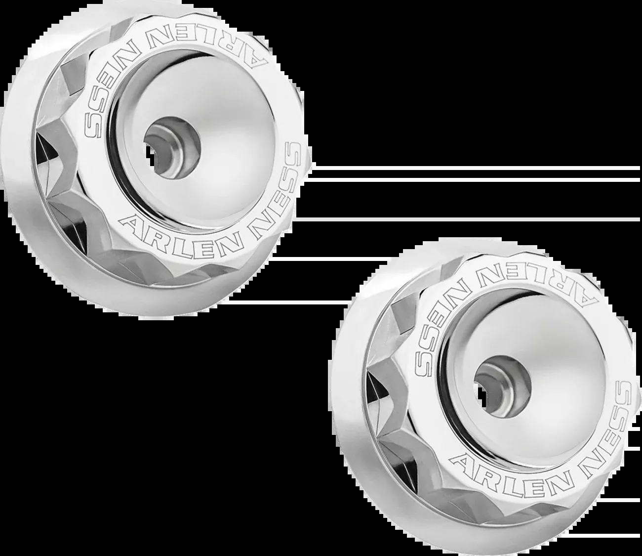 ARLEN NESS Fork Nut Cover - Chrome - 120-041