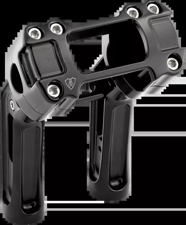 Arlen NESS Method Kickback Handlebar Riser – Softail Gauge Cut-Out – 7″ – Black