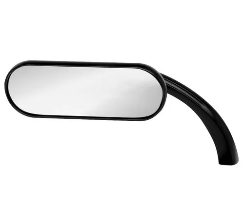 Arlen Ness Micro Mini Oval Black Left Mirror (13-412)