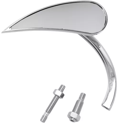 Arlen Ness Micro Rad II Chrome Teardrop Left Mirror (13-410)