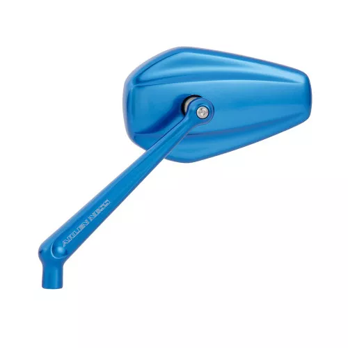 Arlen Ness Mini Stocker Mirrors for Harley - Blue