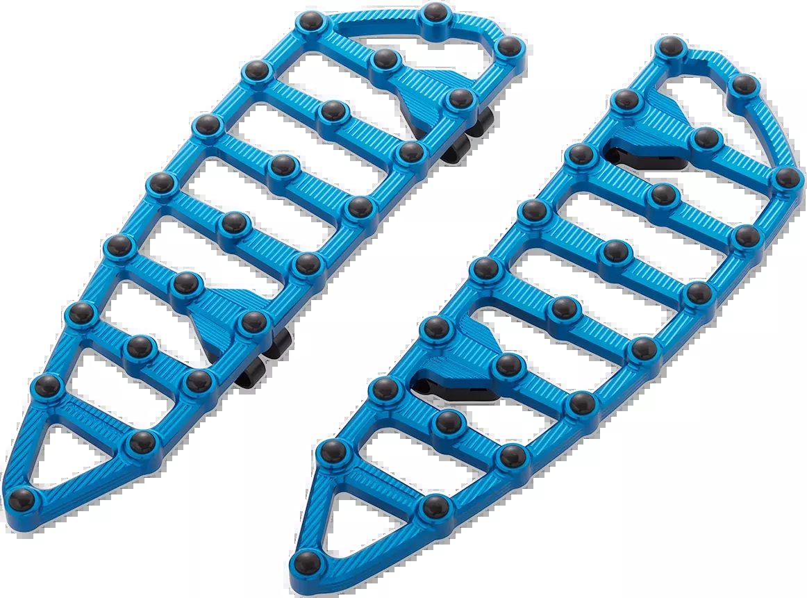 Arlen Ness MX Blue Driver Floorboards for 1980-2026 Harley Touring Softail