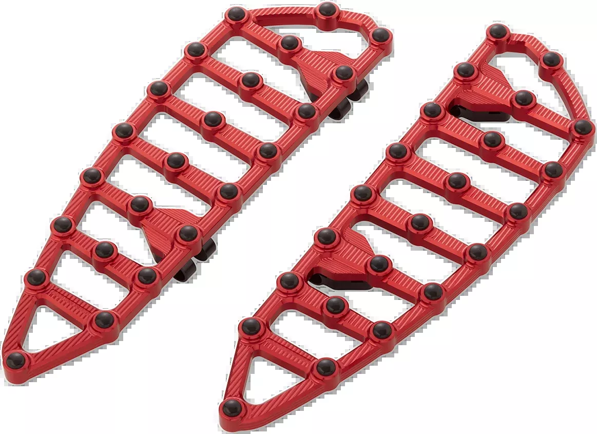 Arlen Ness MX Red Driver Floorboards for 1980-2026 Harley Touring Softail 06-893