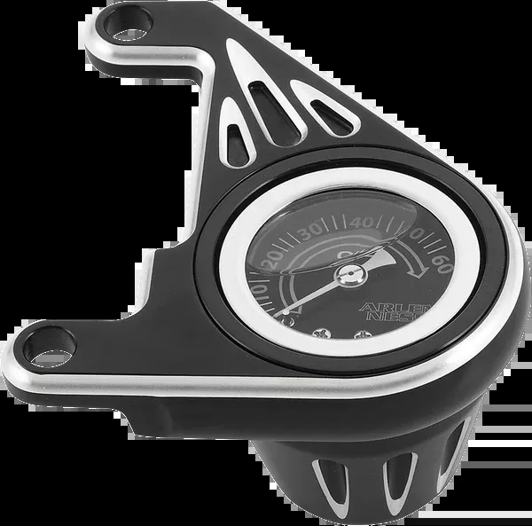 Arlen NESS Oil Pressure Gauge Kit - Deep Cut - Black - HD '99-'17