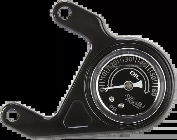 Arlen NESS Oil Pressure Gauge Kit - Radius - Black - HD '92-'99