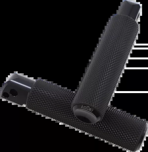 Arlen NESS Passenger Knurled Foot Pegs – Black – FL/FX ’18-’25