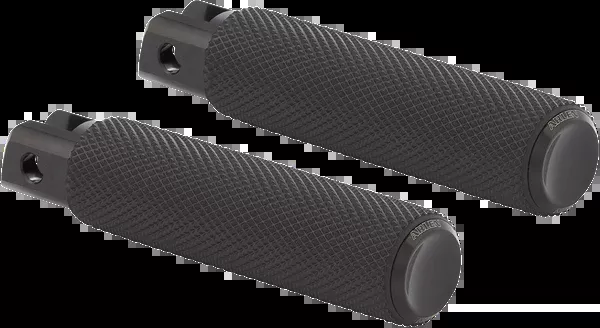 Arlen NESS Passenger Knurled Foot Pegs - Black - FX/FL '18-'26