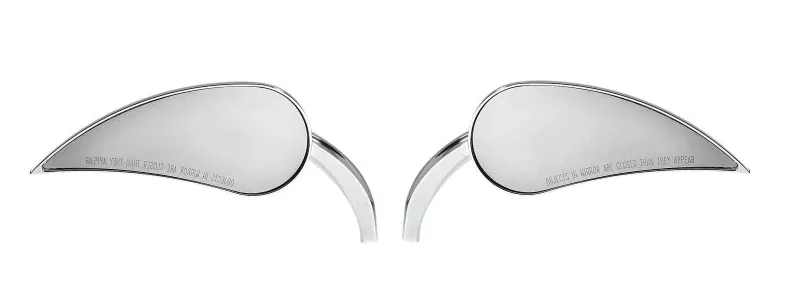 Arlen Ness Rad II Teardrop Chrome Front Handlebar Mirror Set for Harley Davidson