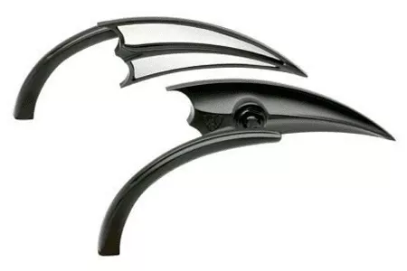Arlen Ness Scoop Triangle Mirror in Flat Black - Right Side Only