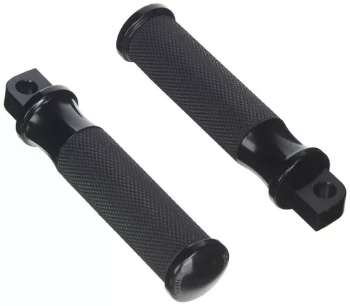 Arlen Ness Smooth Black Anodized Aluminum Footpegs +1 inch Length (07-921)