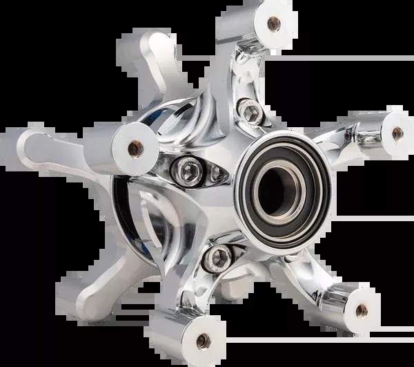 Arlen NESS Spider Hub – Dual Disc – Front – Chrome