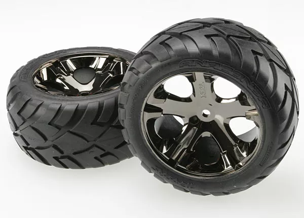 Assembled Anaconda tires & All-Star Black Chrome Wheels (2WD electric rear)(2)