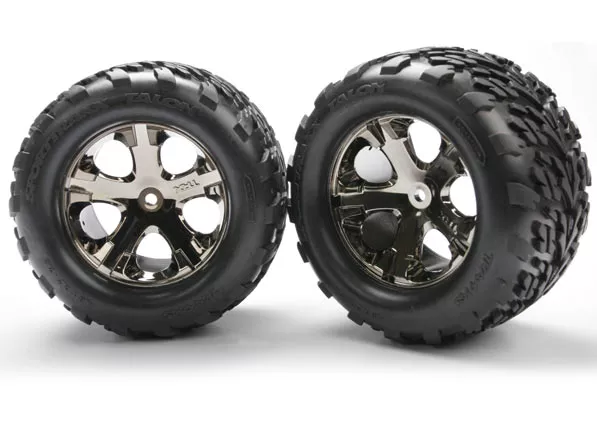 Assembled Talon Tires on All-Star Black Chrome Wheels (2.8")