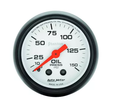 Autometer 2-1/16in Phantom Oil Press. Gauge 0-150psi 5723