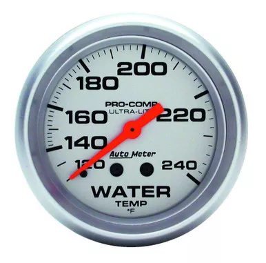 Autometer 2-5/8 Ultra-Lite Water Temp 120-240 F.Mech 12FT 4433