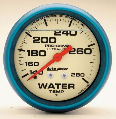Autometer 2-5/8 Ultra-Nite Water Temp Gauge 140-280 4231