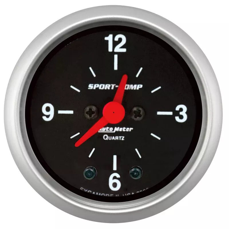 Autometer Sport-Comp 2-1/16in. 12 Hour Analog Clock Gauge