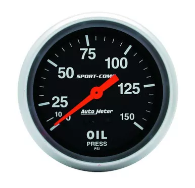 Autometer Sport Comp 2 5/8in Oil 0-150 PSI Mech. 3423