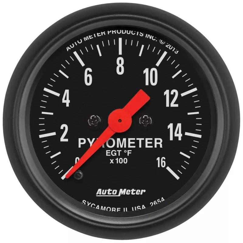 Autometer Z-Series 52mm 0-1600 Def F Full Sweep Electronic Pyrometer Gauge