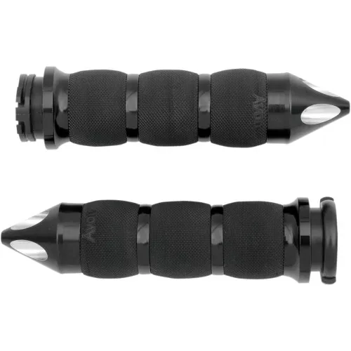 Avon Air Cushioned Spike Grips for Harley Dual Cable - Black