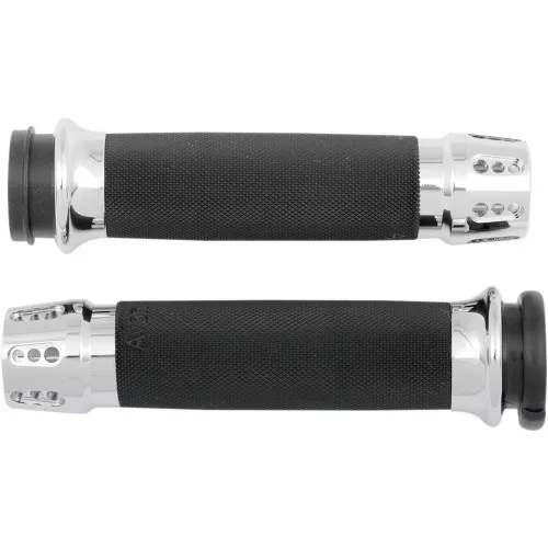 Avon Custom Contour Gatlin Grips for Harley Electronic Throttle - Chrome