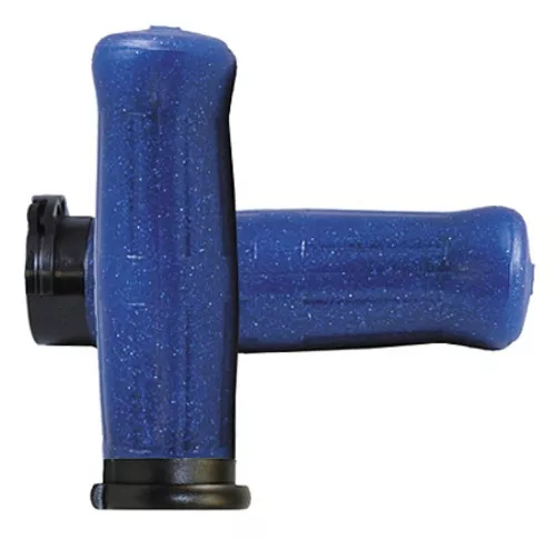 Avon Old School 1" Push-Pull Cable Blue Sparkle Rubber Grips (OLD-69-S-BLUE)
