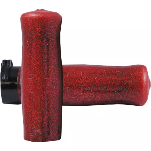 Avon Old School Rubber Grips for Harley Dual Cable - SparkleRed