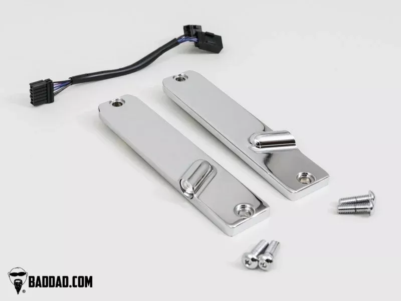 Bad Dad 900 Series Chrome Front LED Billet Turn Signals Harley FLS Softail