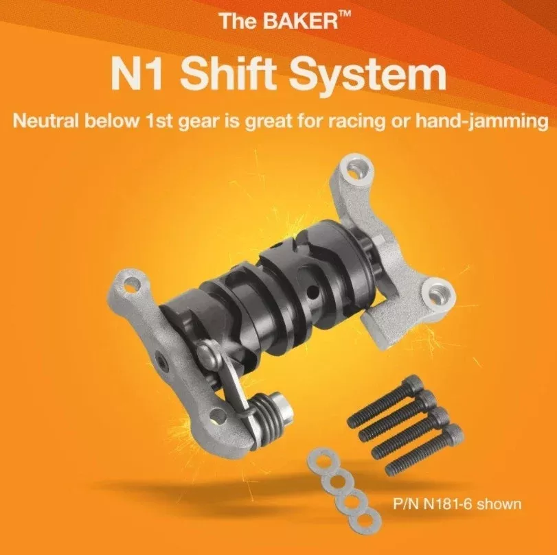 Baker Drivetrain 2-5RNS-N1 N1 Pattern Shift System 5-Speed Harley Big Twin 80-06