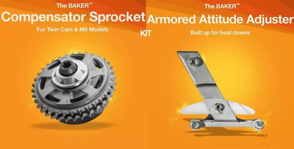 Baker Drivetrain Compensator Sprocket + Chain Tensioner Harley Twin Cam 06-Up