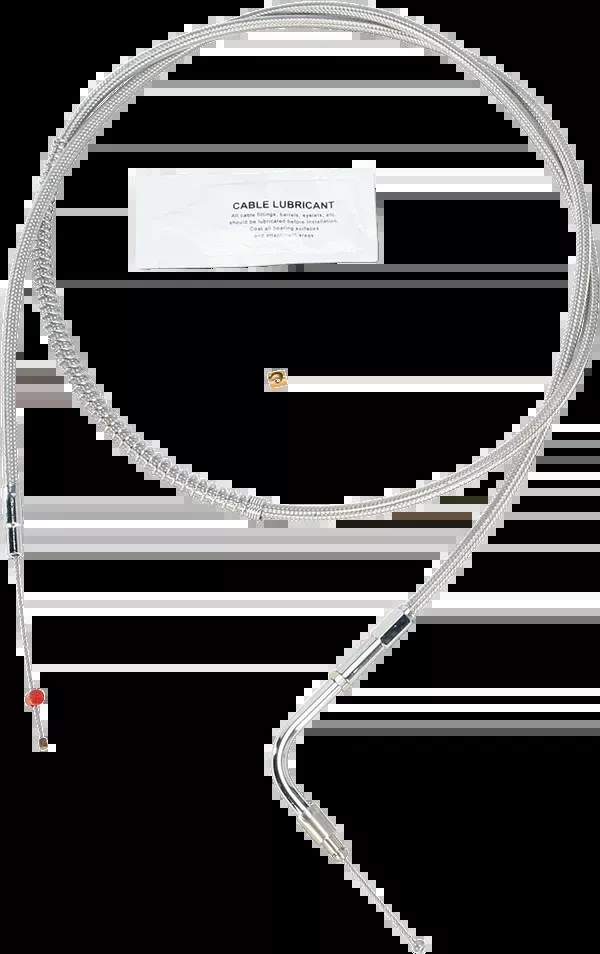 Barnett Stainless Steel Idle Cable – +10″ – ’96-’01 Touring