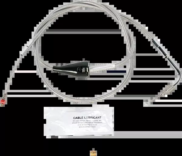 Barnett Stainless Steel Idle Cable – Cruise – +8″ – ’02-’07 FLH