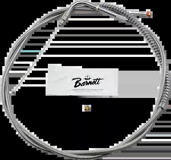 Barnett Stainless Steel Throttle Cable - +10" - '96-'01 Touring