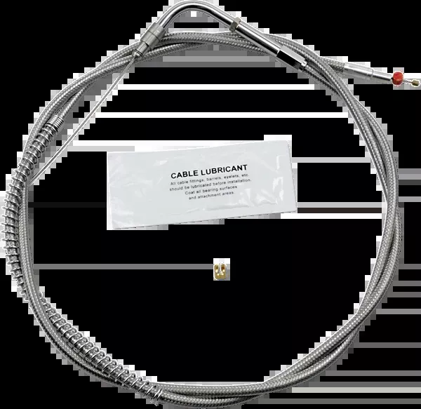 Barnett Stainless Steel Throttle Cable - +8" - '96-'01 Touring