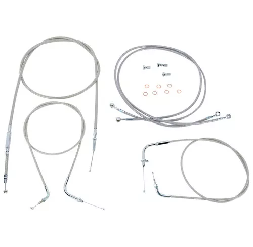 Baron Throttle-Clutch-Brake Cable Kit Stainless 18"-20" Bars (BA-801300KT-18)