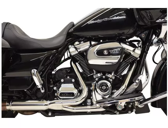Bassani 2X2 Dual Headers for Harley Davidson Touring & Trike Models '17-25 - Utilizes Stock Heatshields