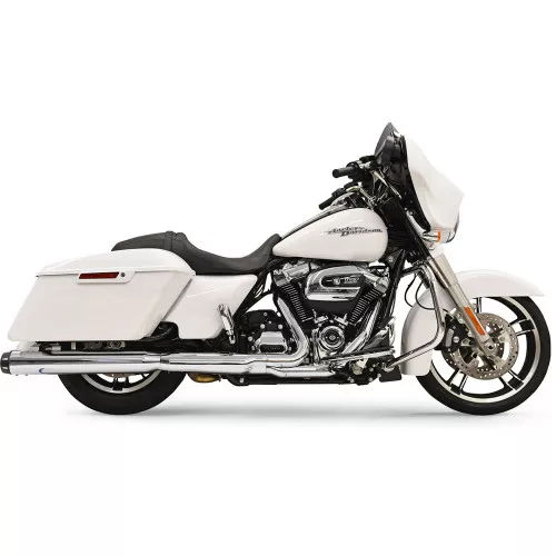 Bassani 4" Slip-On "Quick Change" Mufflersfor 2017-2023 Harley Touring - Chrome