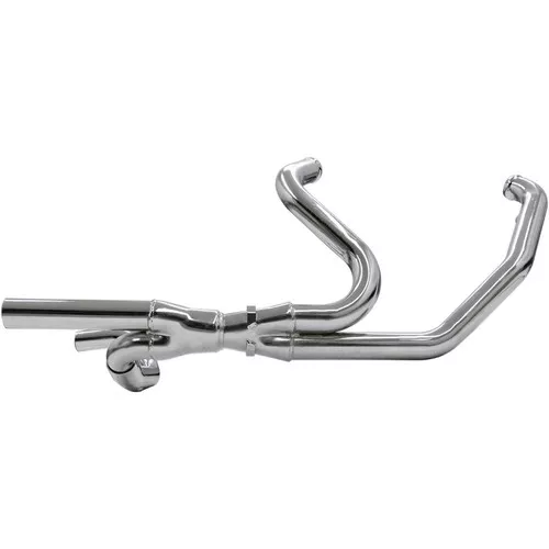 Bassani Chrome 2x2 Dual Headpipes Exhaust for 2009-2016 Harley Touring