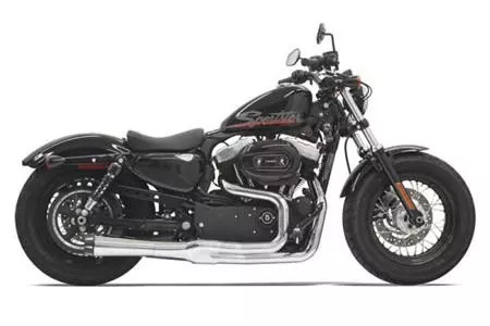 Bassani Exhaust Mega Power System for '04-13 Harley Davidson Sportsters with Mid Controls - Chrome