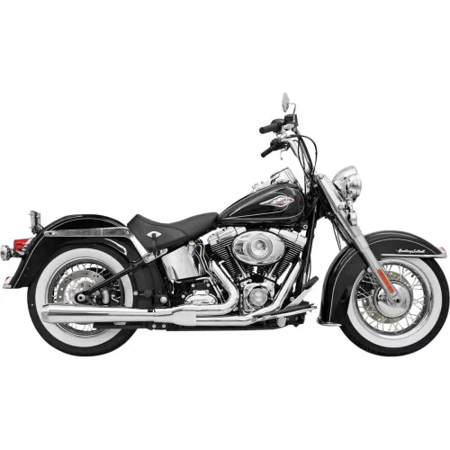 Bassani Long Road Rage 2-1 Exhaust System for 1986-2017 Harley Softail - Chrome