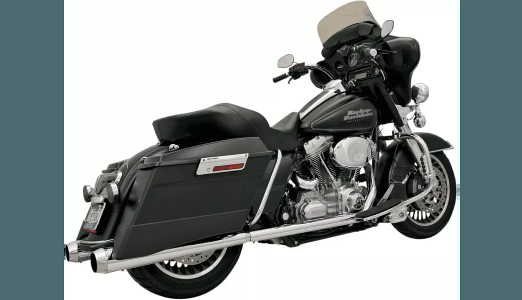 Bassani Power Curve True-Dual Crossover Header Pipes for '07-08 Harley Davidson Touring - Chrome