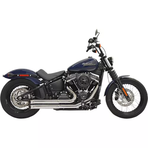 Bassani Pro-Street Turn Out Exhaust System for 2018-2023 Harley FXBB/FXLR/FXFB - Chrome