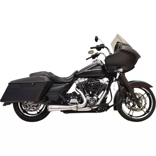 Bassani Road Rage 2-1 Short Exhaust System for 1995-2016 Harley Touring - Stainless