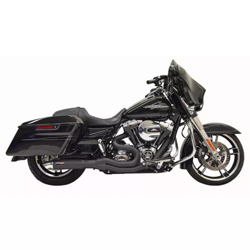 Bassani Road Rage II Hot Rod Turnout Exhaust for 2007-2016 Harley Touring - Black