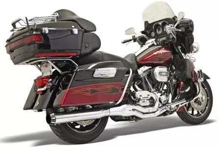 Bassani Road Rage II2-Into-1 B4 POWER SYSTEM for '95-16 FLHT/FLHR/FLHX/FLTR Models -Straight Muffler, Chrome